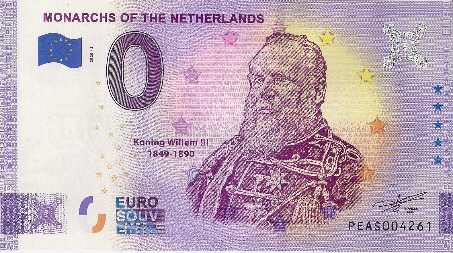 0 Euro Nederland 2020 Koning Willem III Anniversary