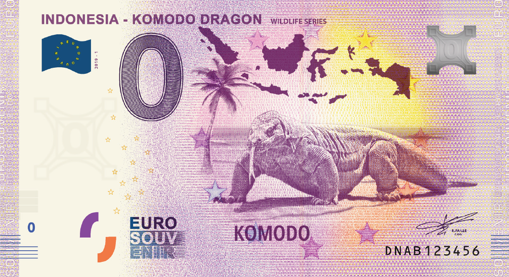 0 Euro Indonesië 2019 Komodo Dragon