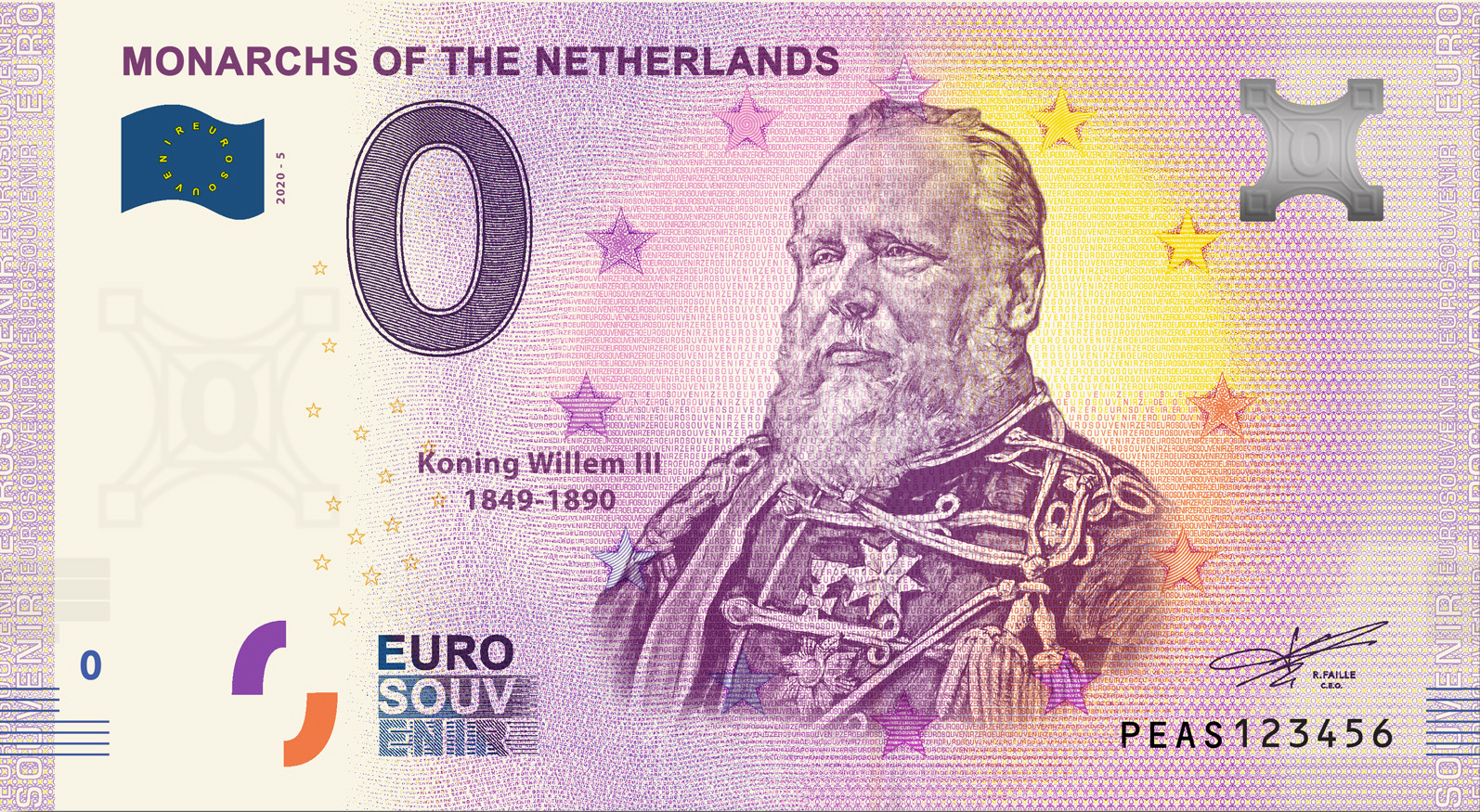 0 Euro Nederland 2020 Koning Willem III