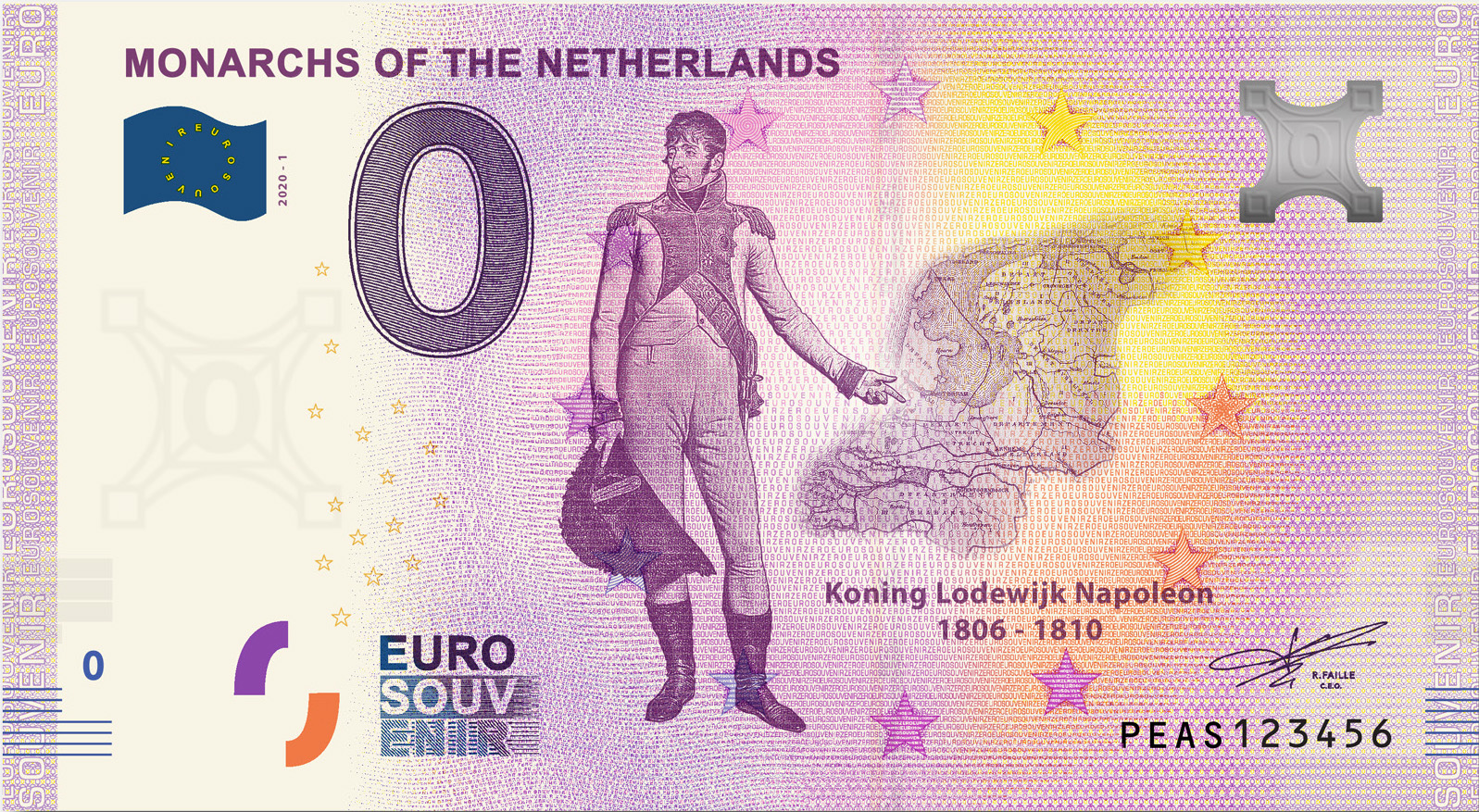 0 Euro Nederland 2020 Koning Lodewijk Napoleon