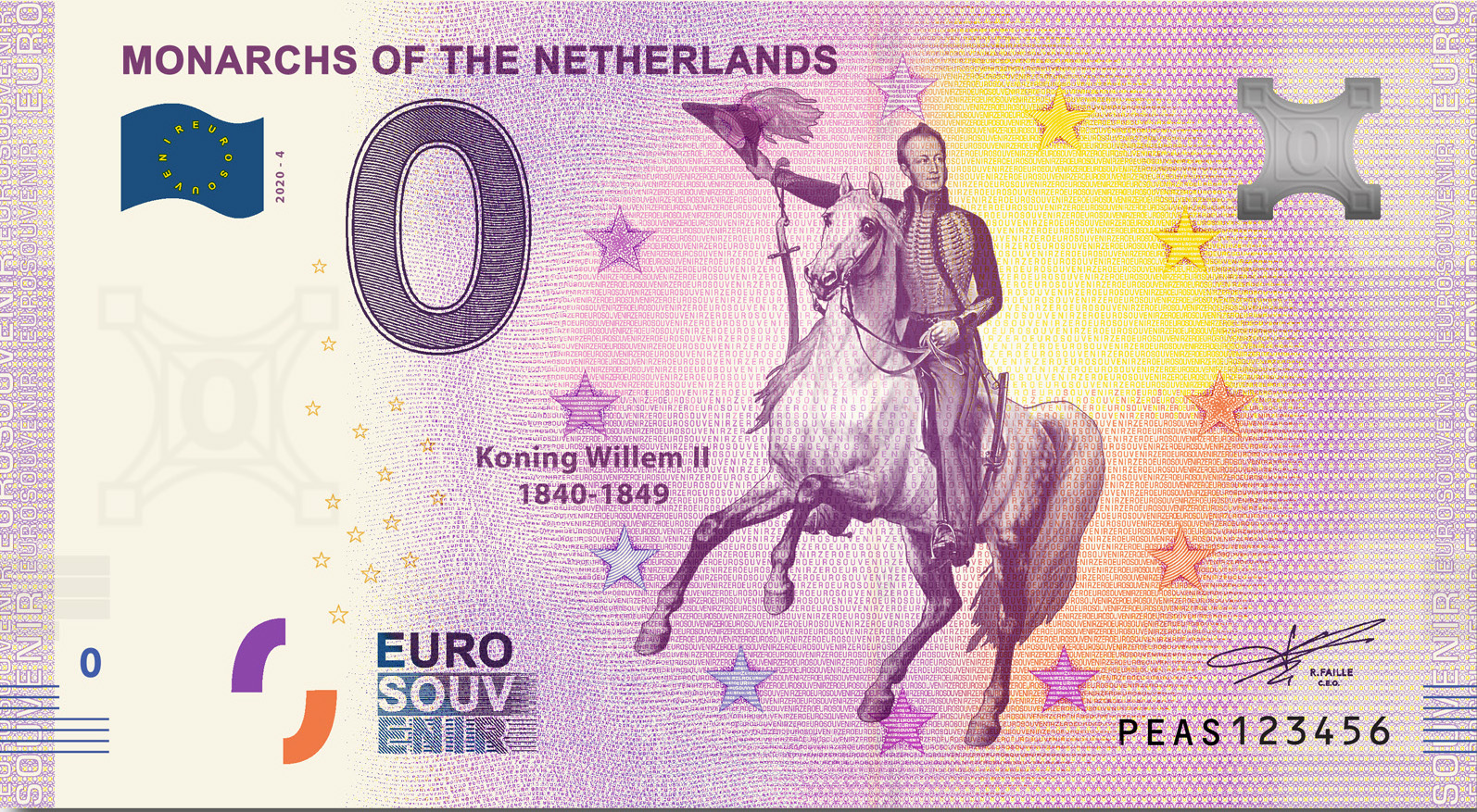 0 Euro Nederland 2020 Koning Willem II