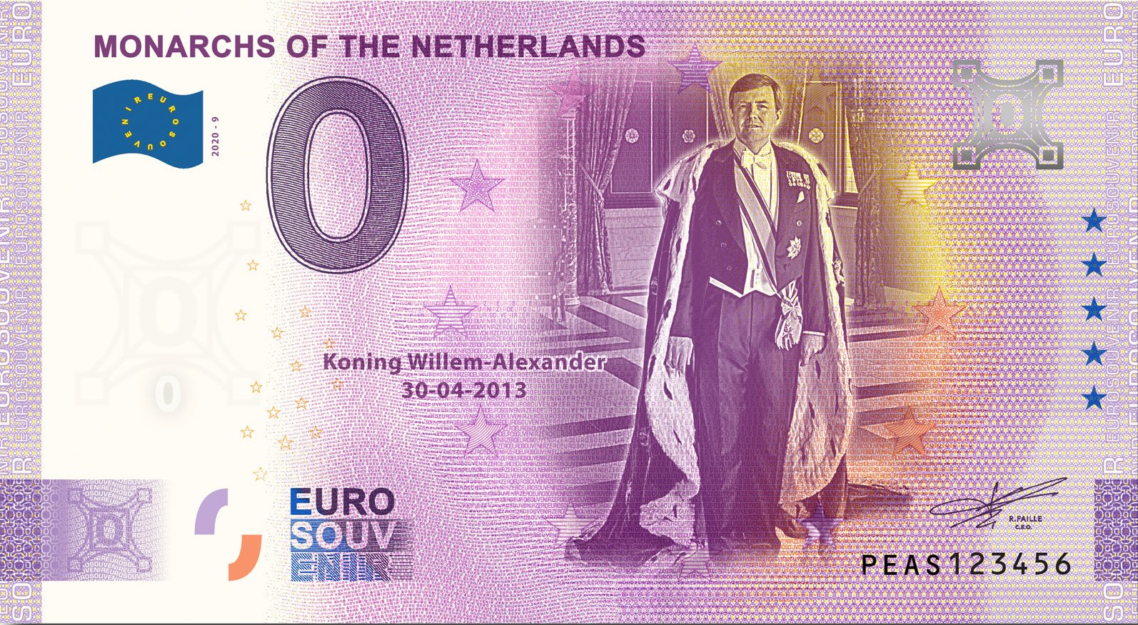 0 Euro Nederland 2020 Koning Willem-Alexander