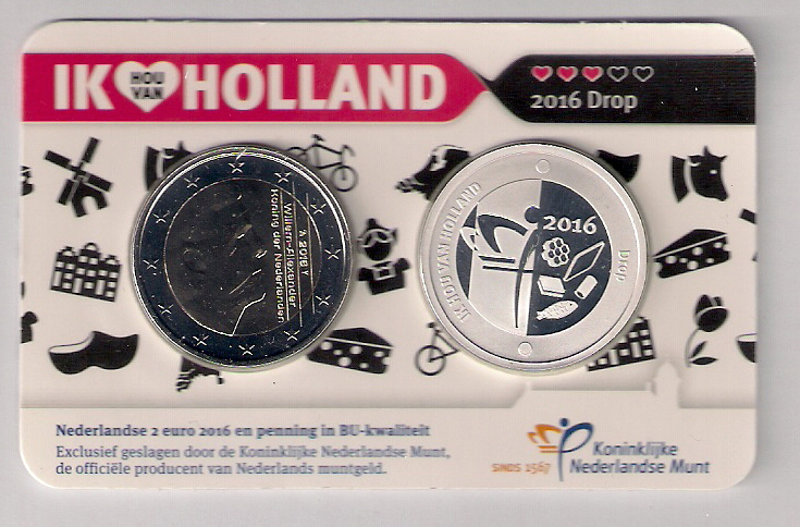 Holland Coincard 2016 met zilveren penning