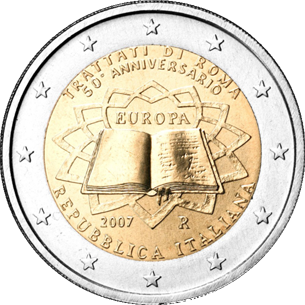 2 EURO 2007	Verdrag van Rome	UNC Italië