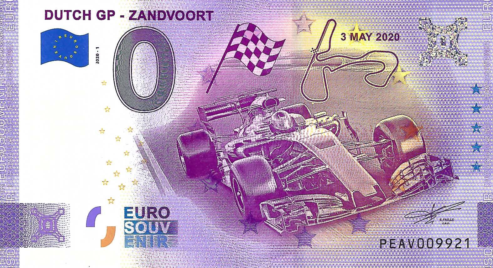 0 Euro Nederland 2020 Dutch GP Zandvoort Anniversary