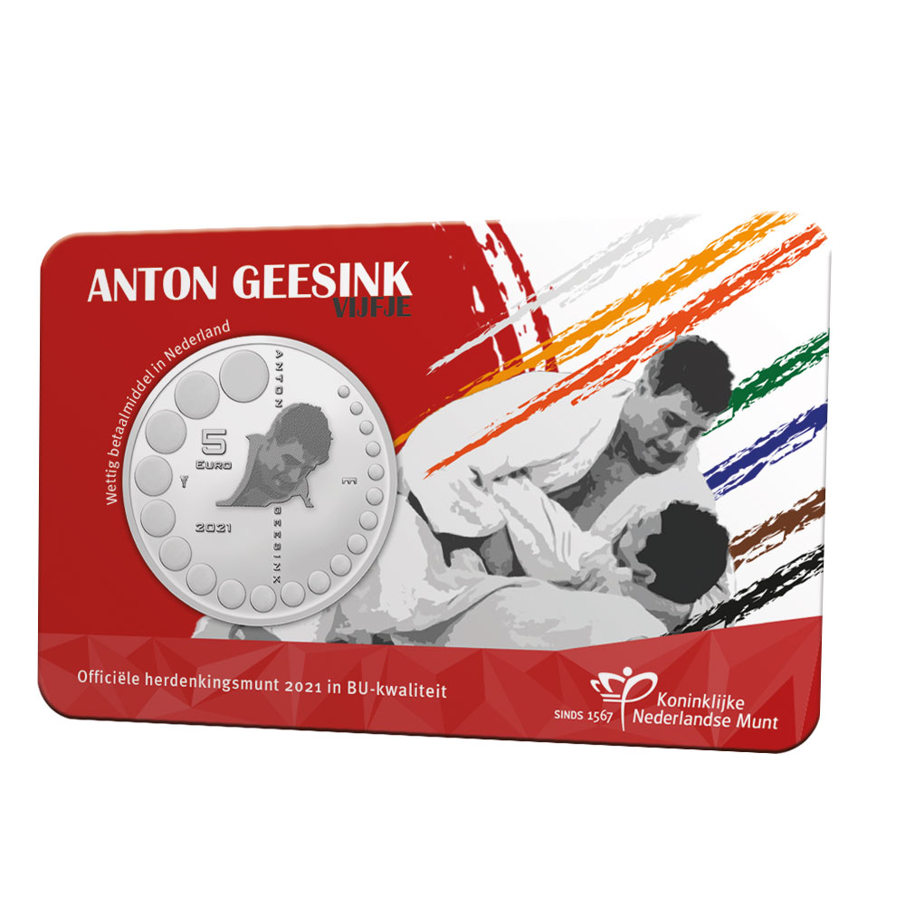Anton Geesink Vijfje 2021 Coincard in BU-kwaliteit