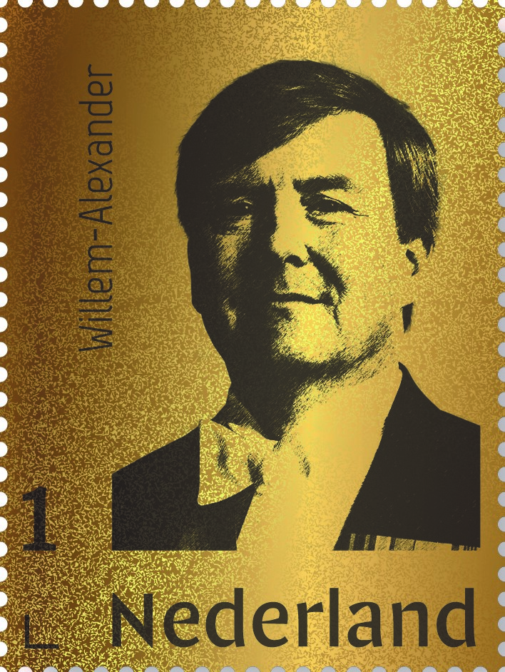 Gouden postzegel Willem-Alexander 2020