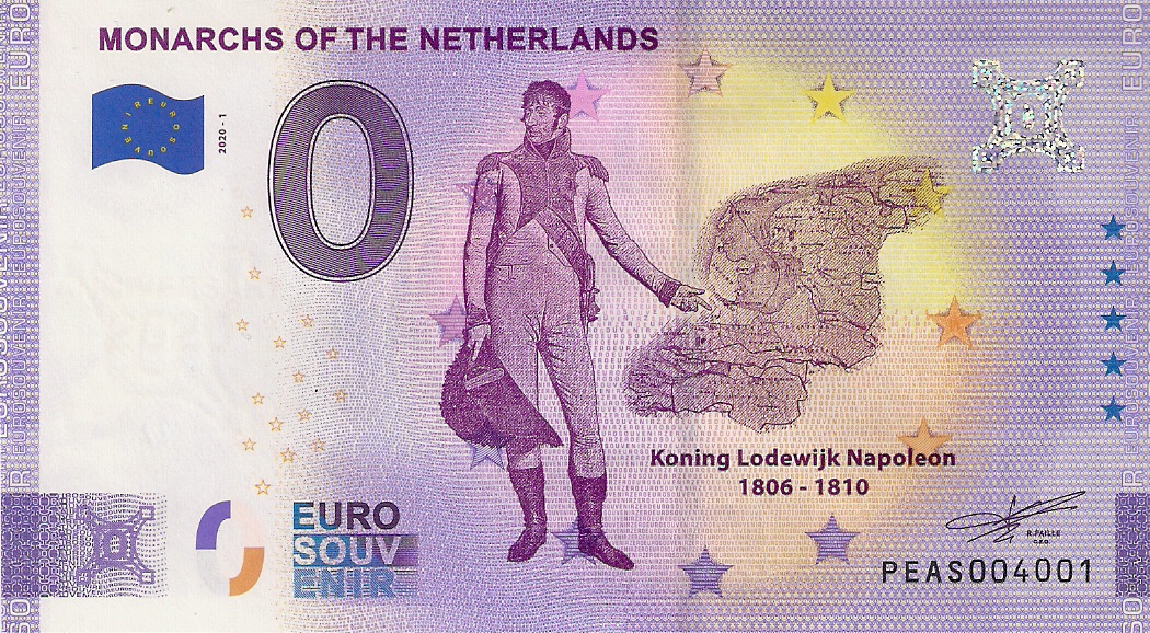 0 Euro Nederland 2020 Koning Lodewijk Napoleon Anniversary