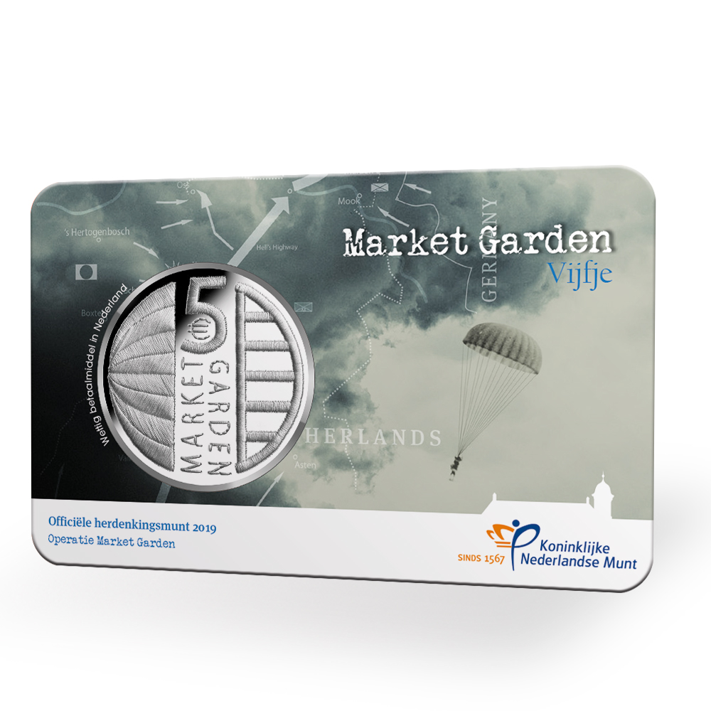 Market Garden Vijfje 2019 Coincard in UNC-kwaliteit