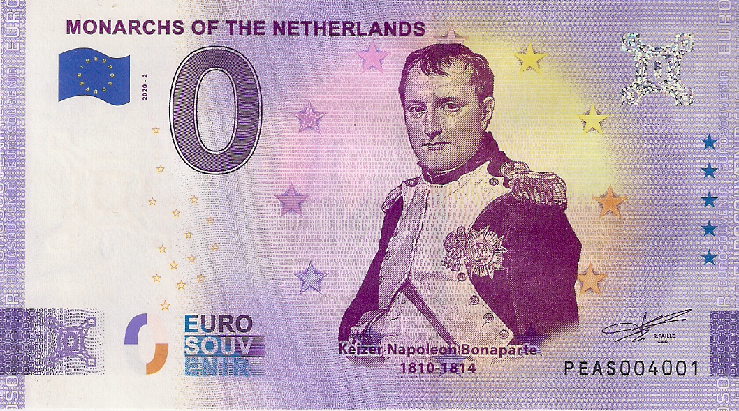0 Euro Nederland 2020 Keizer Napoleon Bonaparte Anniversary