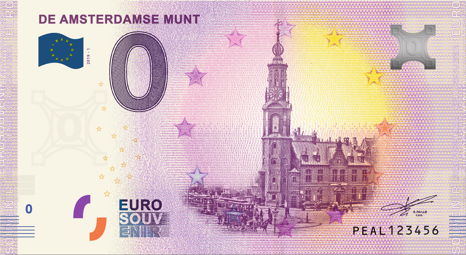 10 x 0 Euro Nederland 2019 De Amsterdamse Munt