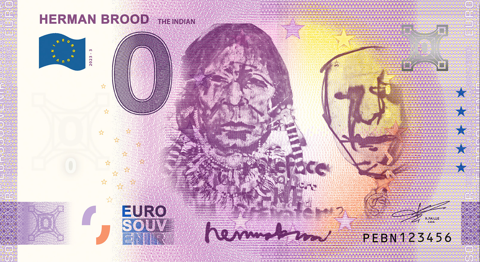 0 Euro Nederland 2023 - Herman Brood The Indian