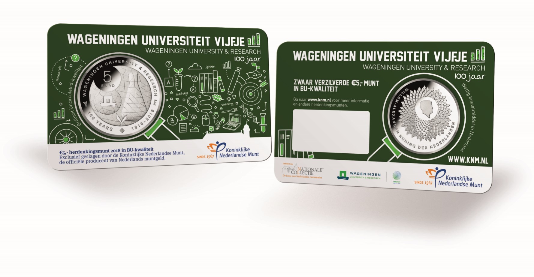 Wageningen Universiteit Vijfje 2018 Coincard in BU-kwaliteit