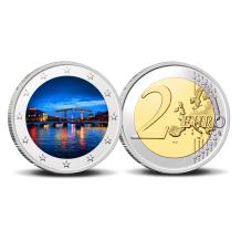 2 Euro munt Amsterdam 750-7 Magere brug met Carre