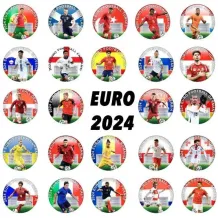 2 Euro munten kleur EK-Voetbal collectie 24 landen