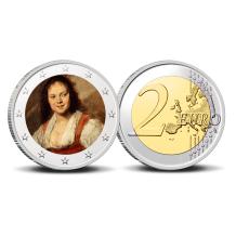 2 Euro munt kleur Frans Hals - Zigeunermeisje