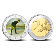 2 Euro munt kleur Jaap Eden