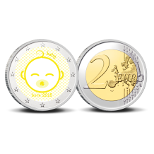2 Euro munt kleur Baby neutraal 2025
