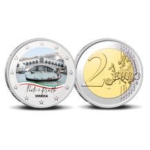 2 Euro munt kleur Ponte di Rialto Venezia