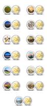2 Euro munten kleur Amsterdam 750 1/13 complete set