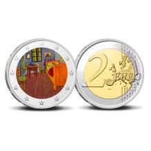 2 Euro munt kleur Van Gogh 4 De Slaapkamer