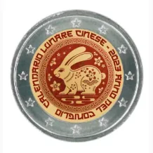 2 Euro munt kleur Chinese Lunar