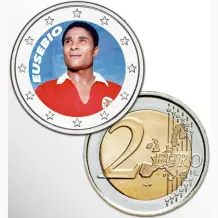 2 Euro munt kleur Eusebio