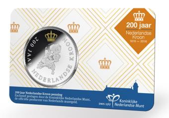 200 jaar Nederlandse Kroon 2016 Coincard Penning