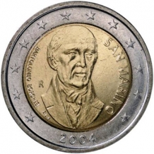 2 EURO 2004	Borghesi	UNC San Marino