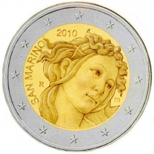 2 EURO 2010	Botticelli	UNC San Marino