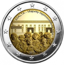 2 EURO 2012	Stemrecht mmt KNM	UNC Malta