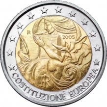 2 EURO 2005	Europese grondwet	UNC Italië