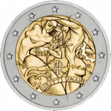 2 EURO 2008	60 jaar Rechten van de mens	UNC Italië