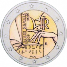 2 EURO 2009	Louis Braille	UNC Italië