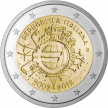 2 EURO 2012	10 jaar Euro	UNC Italië
