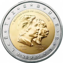 2 EURO 2005	Henri en Adolphe	UNC Luxemburg