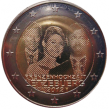 2 EURO 2012	Koninklijk huwelijk   	UNC Luxemburg