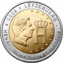 2 EURO 2004	Monogram Henri	UNC Luxemburg