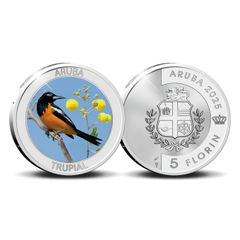 Aruba 5 Florin 2025 Trupial 2025 Zilver Proof