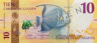 Bankbiletten Caribische Guldens 2025 - 10 Gulden Gray Angelfish