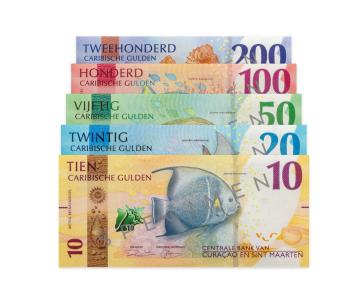 Bankbiletten Caribische Guldens 2025  - Complete set van 5 biljetten    