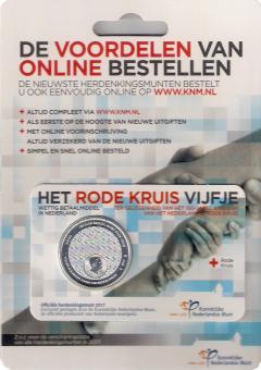 Rode Kruis Vijfje 2017 Coincard XL UNC