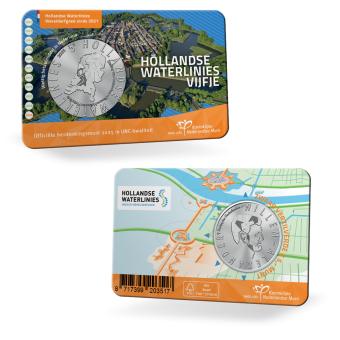 Hollandse Waterlinies 2025 Coincard in UNC-kwaliteit