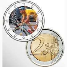 2 Euro munt kleur Pantani