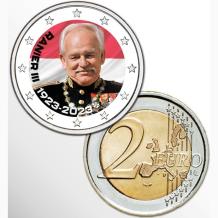 2 Euro munt kleur Rainier III