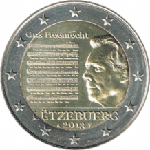 2 EURO 2013 Volkslied UNC Luxemburg