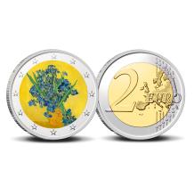 2 Euro munt kleur Van Gogh 11 Irissen