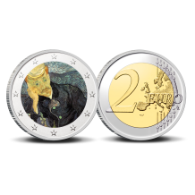 2 Euro munt kleur Van Gogh 8 Portret van Dr. Gachet