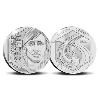 Johan Cruyff Legacy 2016–2026  – Zilver 1 ounce in doos en munthouder