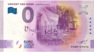 0 Euro Nederland 2022 Van Gogh Caféterras bij Nacht